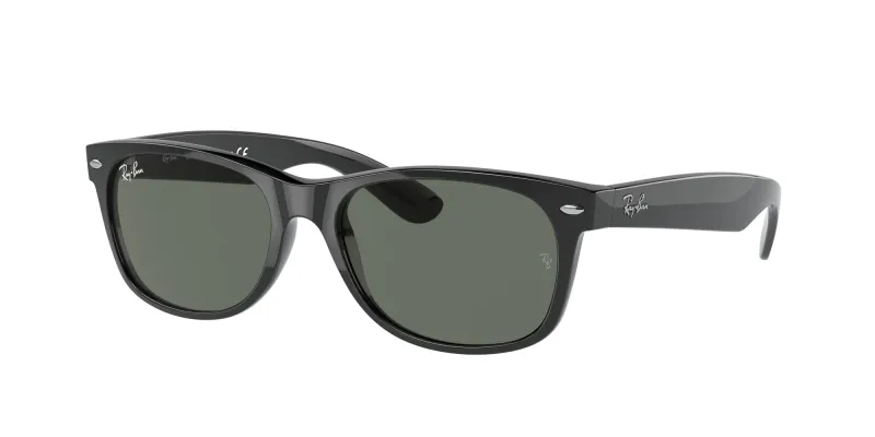 Ray - Ban Unisex Ray - Ban RB2132 NEW WAYFARER 901 Gafas de sol Nylon Negro Verde G15 Cuadrada Normal
