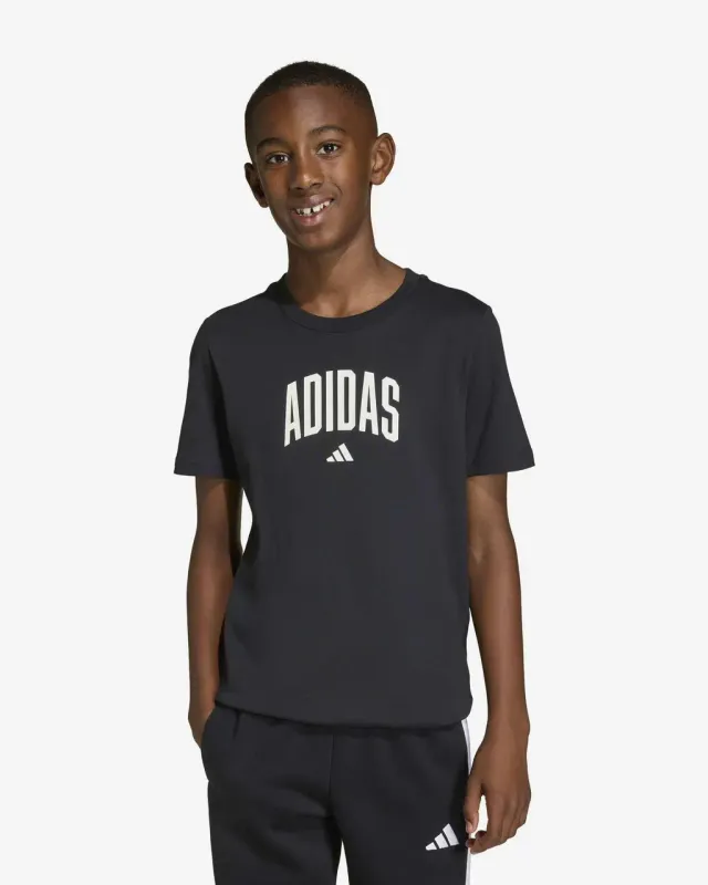 Camiseta adidas Collegiate Graphic manga corta negro blanco junior - 128