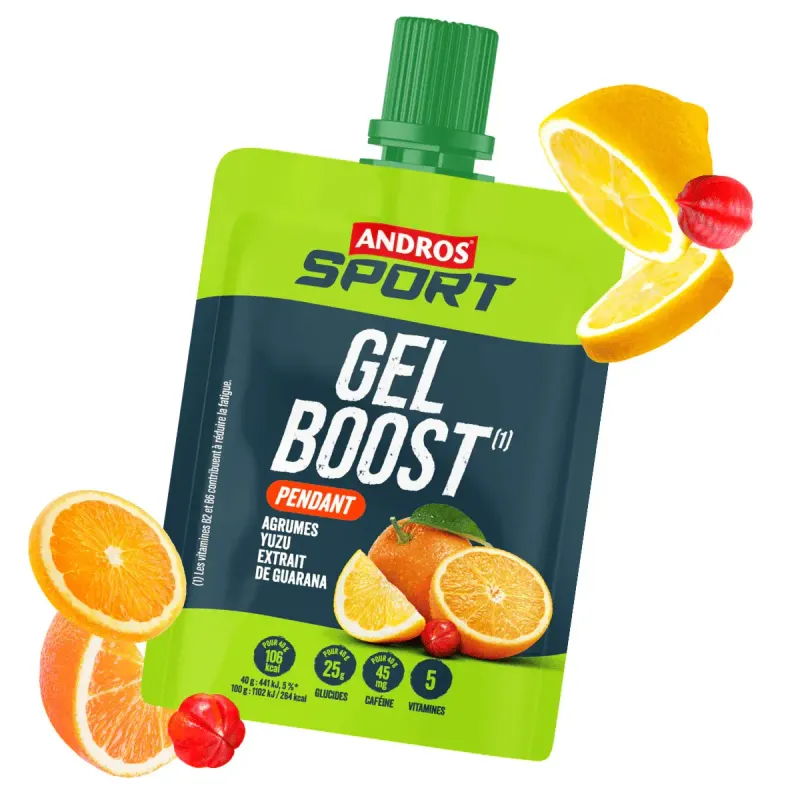 Gel energético boost Andros Sport Agrumes Yuzu Guarana