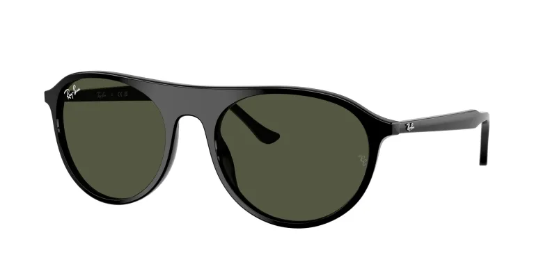 Ray - Ban Unisex Ray - Ban RB2215 901/31 Gafas de sol Acetato Negro Verde Cuadrada Normal
