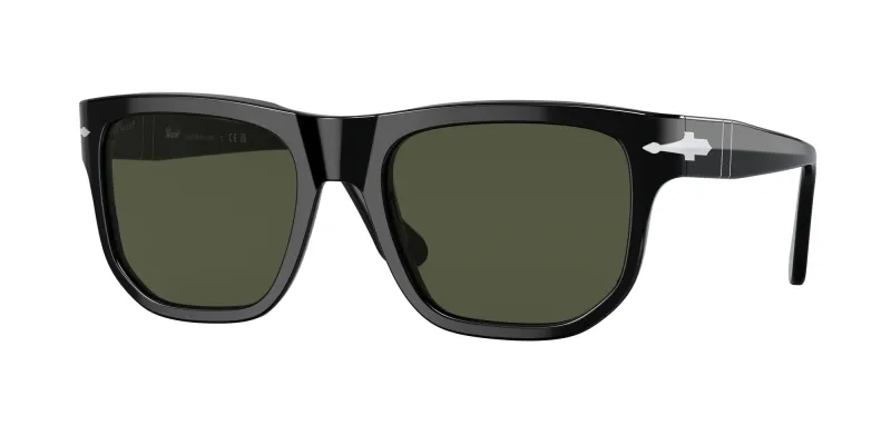 Persol Unisex Persol PO3306S 95/31 Gafas de sol Acetato Negro Verde Cuadrada Normal
