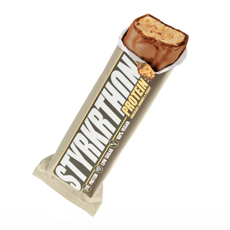 Complément alimentaire Protéinées PRO20 Caramel, cacahuètes et chocolat Styrkr Pro20