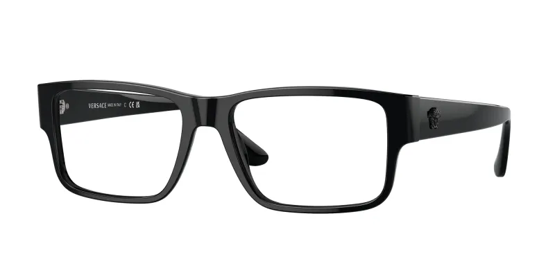 Versace Hombre Versace VE3342 GB1 Monturas ópticas Acetato Negro Cuadrada Normal