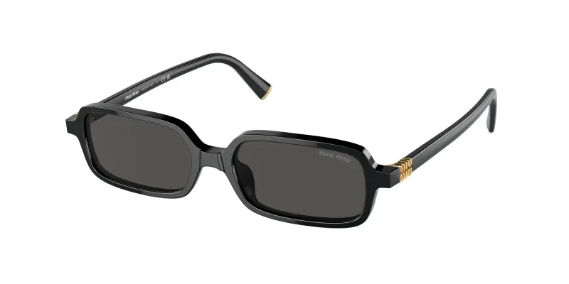 Miu Miu Mujer Miu Miu MU 11ZS 16K5S0 Gafas de sol Acetato Negro Gris Cuadrada Normal