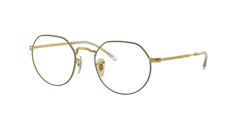 Ray - Ban Unisex Ray - Ban RX6465 JACK 2890 Monturas ópticas Metal Oro Transparente Geométrico Normal