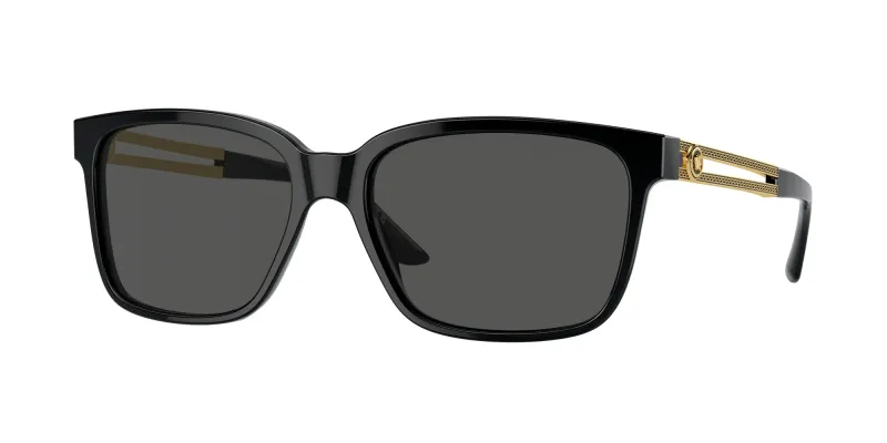 Versace Hombre Versace VE4307 GB1/87 Gafas de sol Acetato Negro Gris Cuadrada Normal