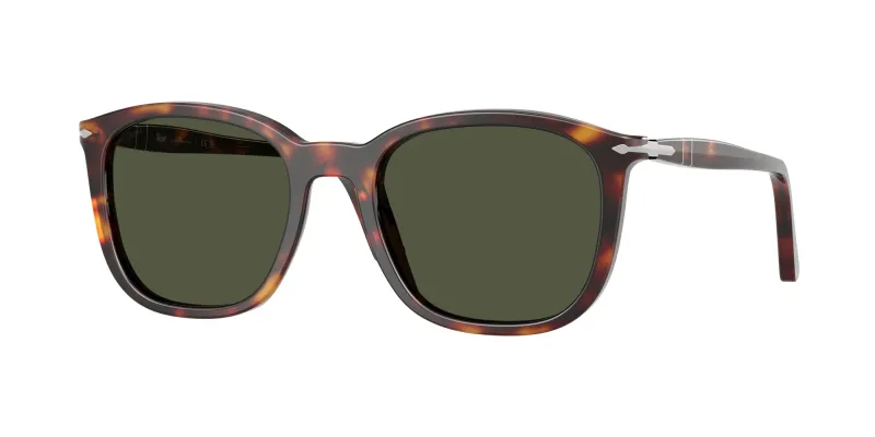 Persol Unisex Persol PO3355S 24/31 Gafas de sol Acetato Tortuga Verde Pillow Normal