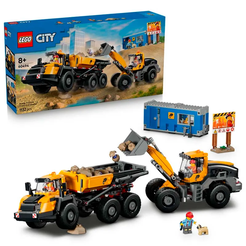 LEGO® City Camión Volquete y Pala Cargadora 60494