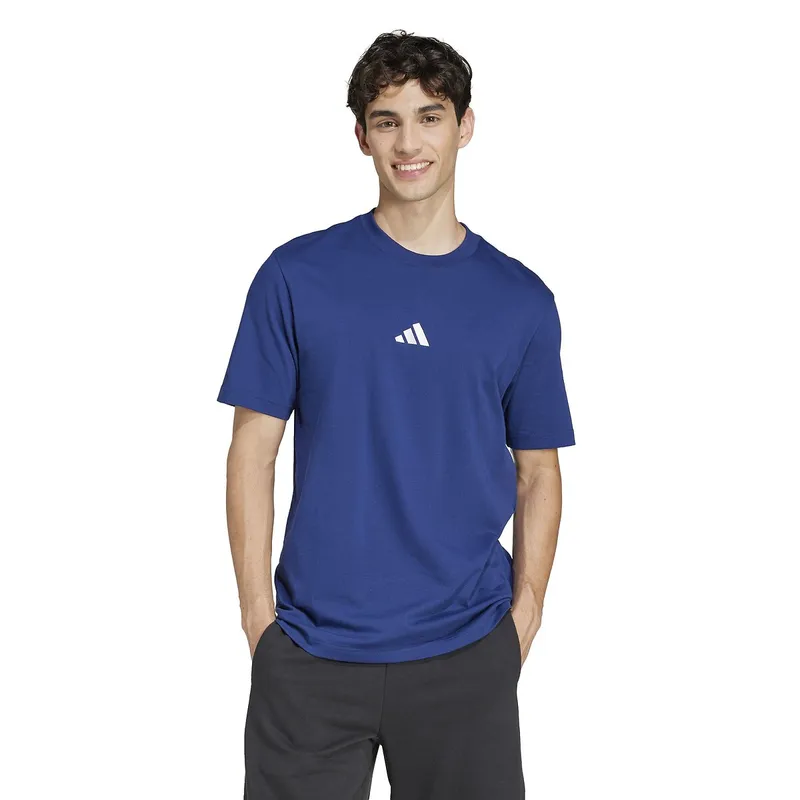 Adidas Sportswear Camiseta básica de manga corta con logo pequeño. Talla L. Color