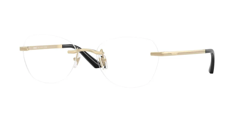 Versace Mujer Versace VE1314D 1252 Monturas ópticas Metal Oro Geométrico Normal