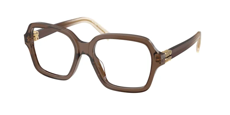 Miu Miu Mujer Miu Miu MU 03YV 23H1O1 Monturas ópticas Acetato Marrón Cuadrada Normal