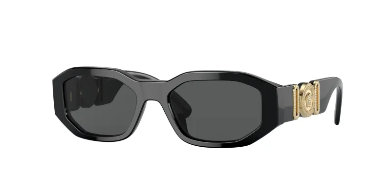 Versace Niños Versace VK4429U GB1/87 Gafas de sol Acetato Negro Gris Geométrico Normal