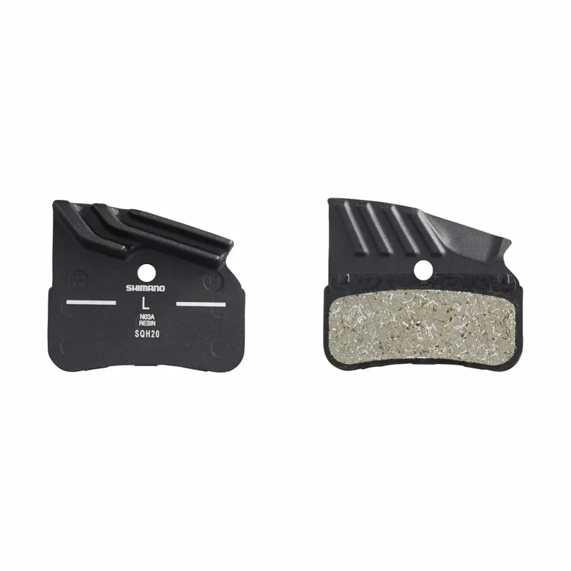 Par de pastillas de freno de resina con aleta y muelle Shimano N03A-RF